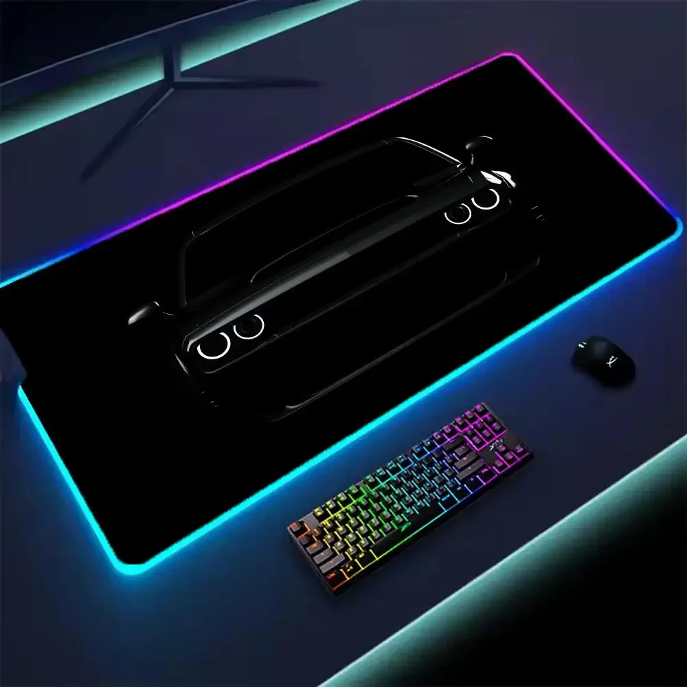 Car Super Cool RGB Mousepad Computer Table Mat Gaming Mouse Pad Gamer...