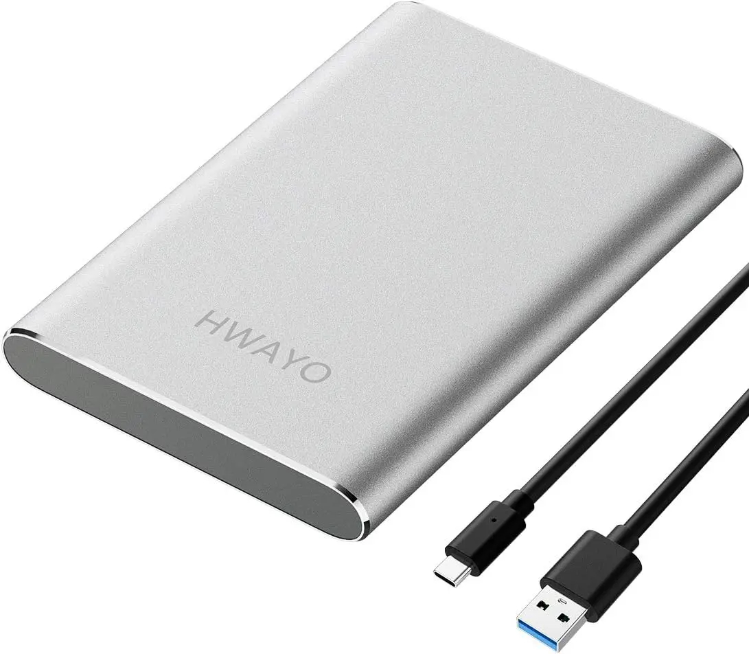 1TB Portable External Hard Drive USB3.1 Type C Ultra Slim Compatible ...
