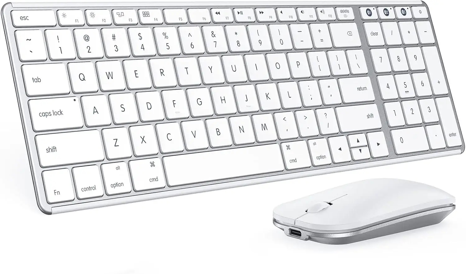 SGIAWETA-Bluetooth Keyboard and Mouse Combo for Mac, SKM64-2 Recharge...