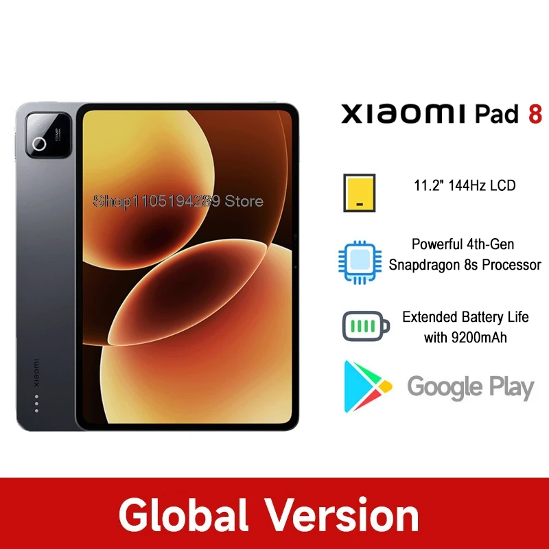 Global Version Xiaomi Pad 8 Tablet 11.2" LCD 144Hz Snapdragon® 8s Gen ...