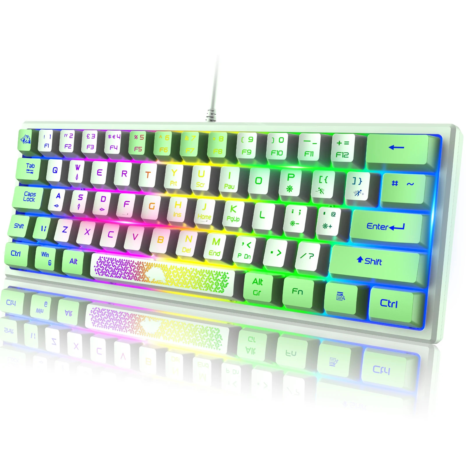 ZIYOU LANG K61 60% Percent Gaming Keyboard, Compact RGB Chroma Backli...