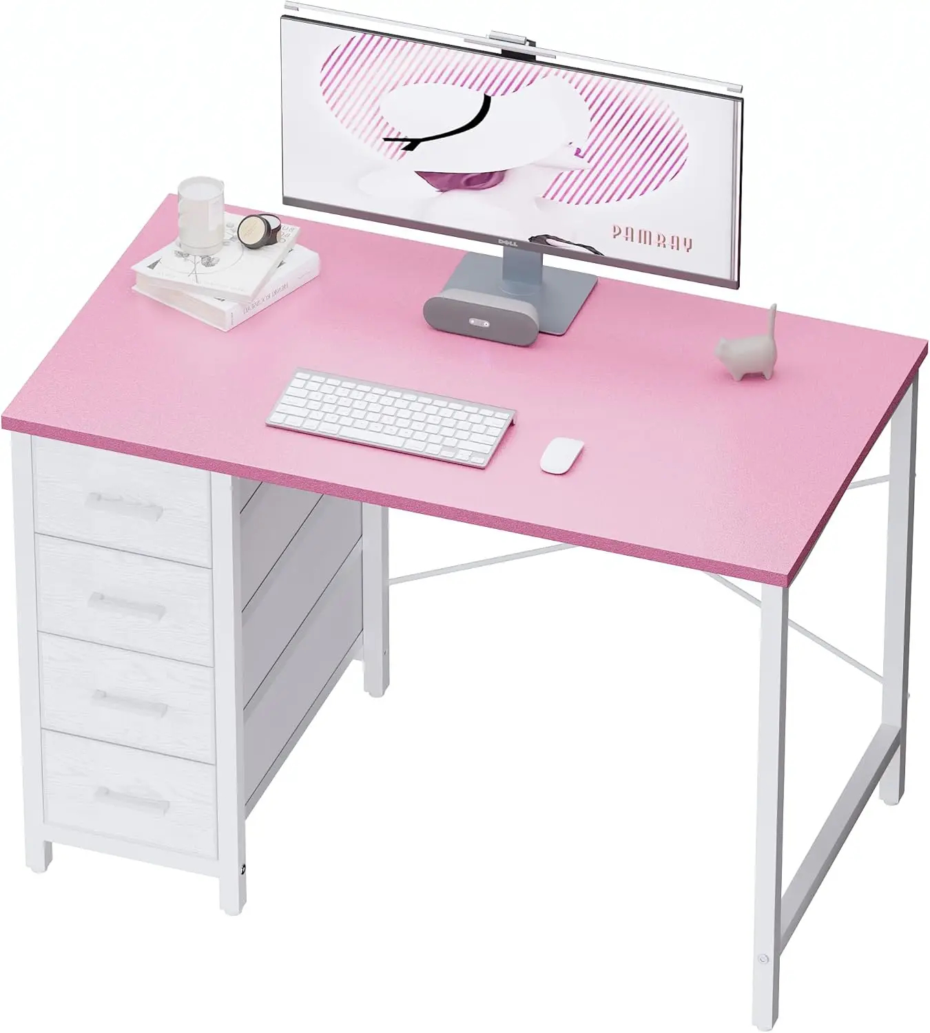 32" Computer Desk with 4 Drawers, Small Office Desk for Home Bedroom,...