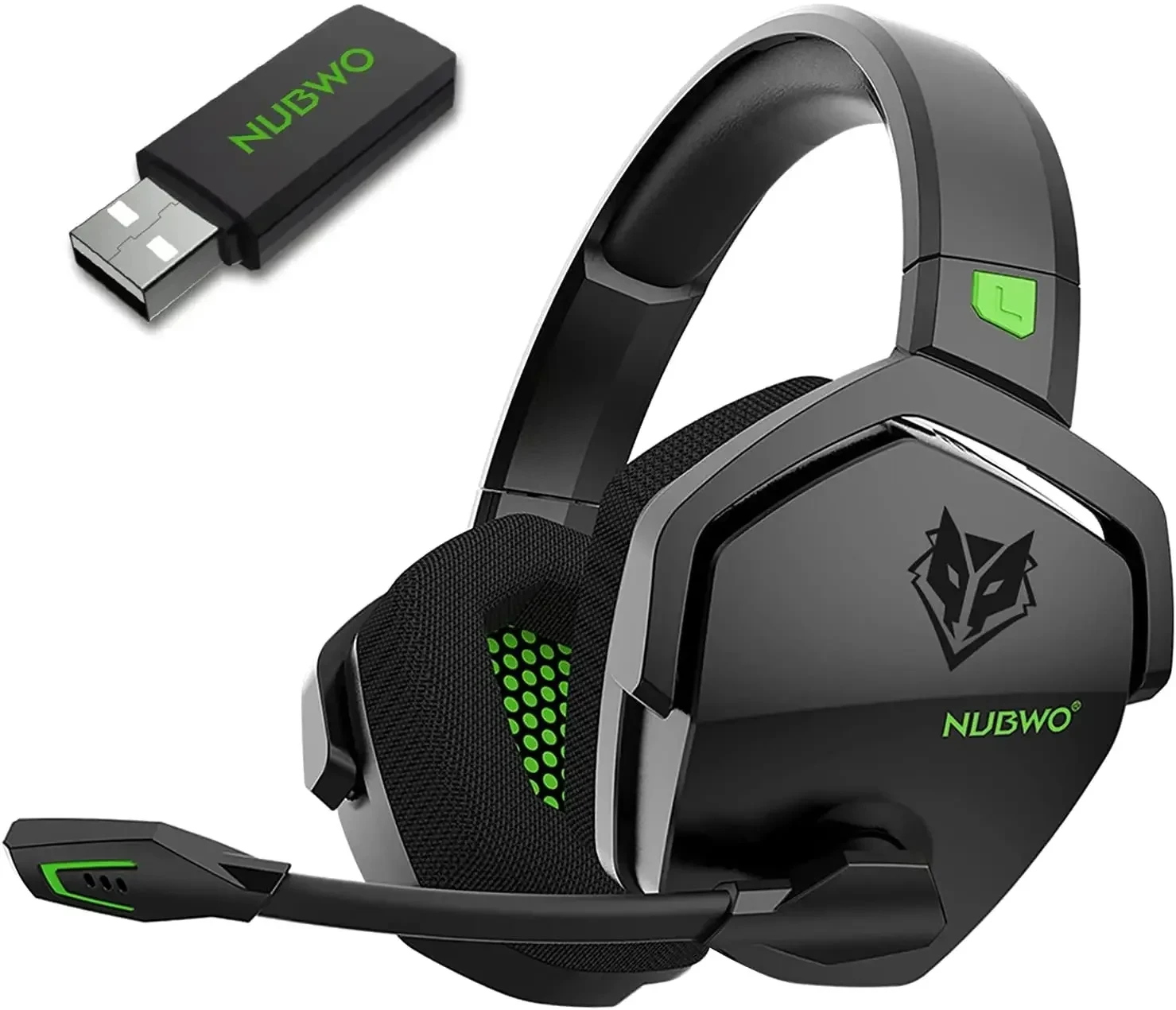 NUBWO G06 2.4G Dual Wireless Gaming Headset 5ms Low Latency 7.1 Surro...