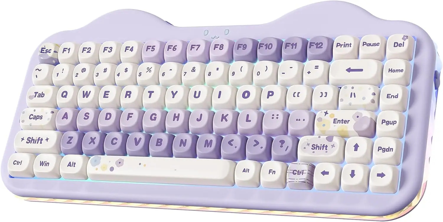 75% Wireless Mechanical Keyboard, Hot-Swappable, RGB Backlit, Bluetoo...