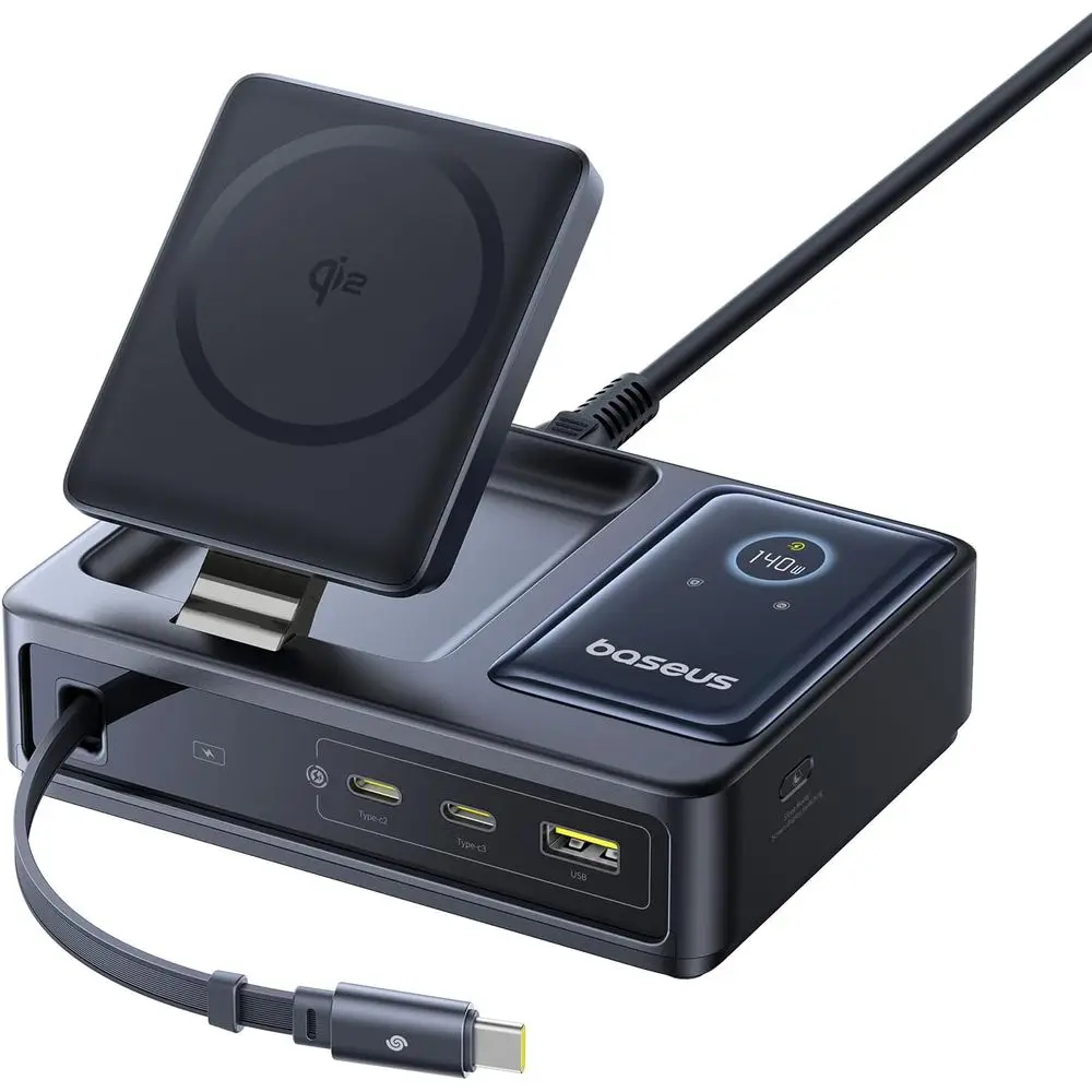 5-in-1 140W Charging Station, Qi2 Certified 15W Magnetic Wireless, 10...