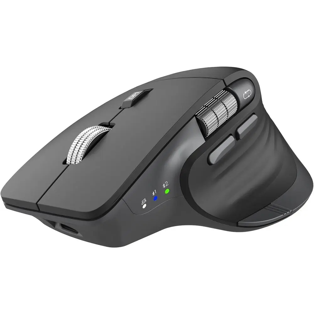 Ergonomic Rechargeable Silent Bluetooth Mouse with Multi-Device Conne...