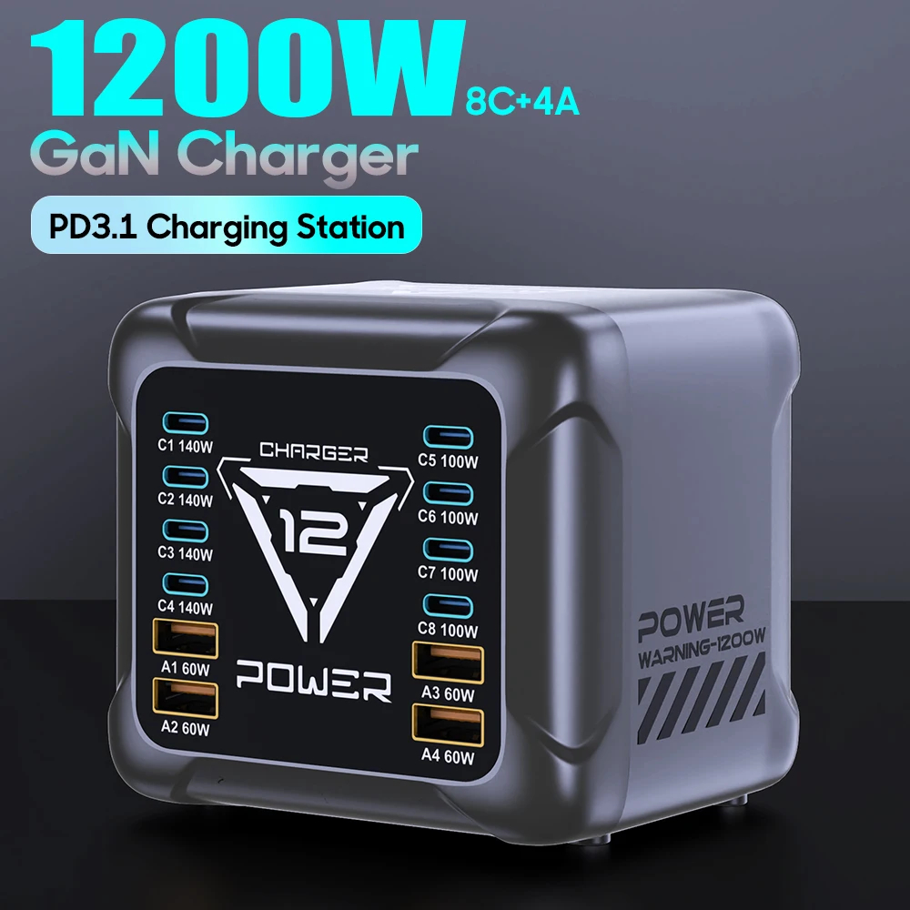 1200W USB-C GaN Charging Station