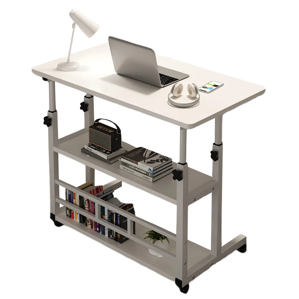 Multi-Layer Standing Desk Height Adjustable Wooden Computer Desk Work...