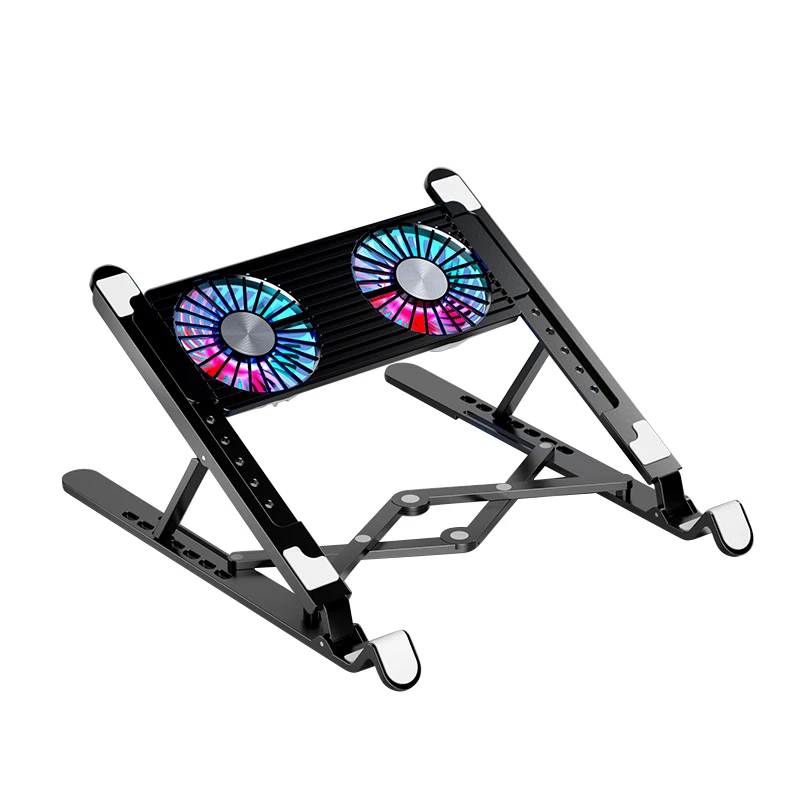 Laptop Cooling Pad with 2/4 Fans Foldable Notebook Stand RGB Silent G...