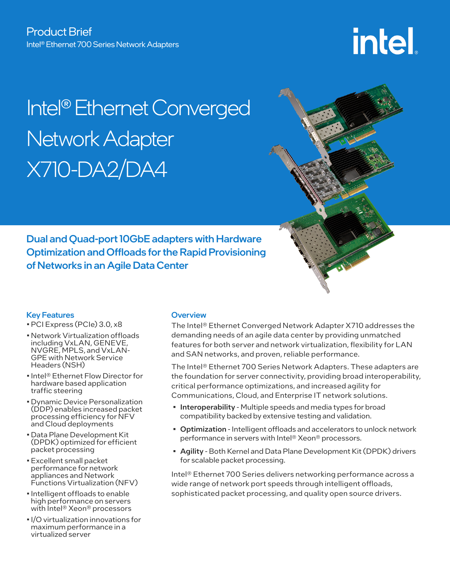 Intel Network X710DA2 Ethernet Converged Network Adapter X710-DA2 Retail