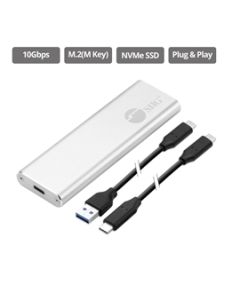 SIIG Removable Storage Device JU-SA0W11-S1 USB3.1 Gen2 Type-C to M.2 PCIe SSD MVMe Enclosure Brown Box