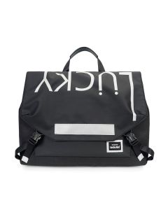 Laptop Bag Portable Messenger Bag Gaming Notebook Large Capacity Shoulder Bag - LUCKY To Black-Large Size