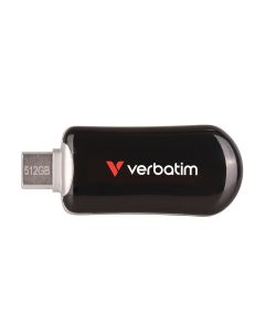 Verbatim 30227 Plectra USB-C Flash Drive, Black (512 GB)