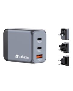 Verbatim 32201 65-Watt 3-USB-Port GaN Wall Charger