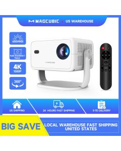 Magcubic 650ANSI L018 4K Projector Native 1080P Home Cinema Auto Focus Keystone Android 11 WiFi6 Portable Projector for Outdoor