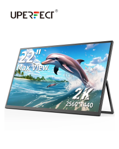 UPERFECT 22 Inch Desktop Monitor 1440P Computer Display With Stand Large Screen For Laptop PC Surface Window Phone Extend Screen