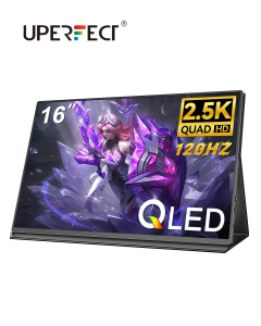 UPERFECT QLED 16" 2.5K Poratable Monitor w/ Type C 144Hz HDMI 120Hz XBOX Switch PS5 Gaming Display Laptop PC Phone Second Screen