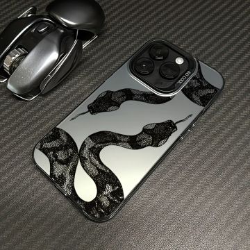 Black Snake, Laser Drop Resistant Color Silver, For iPhone17 16 15 14 13 12 11 Pro Max Plus Case Energy Case