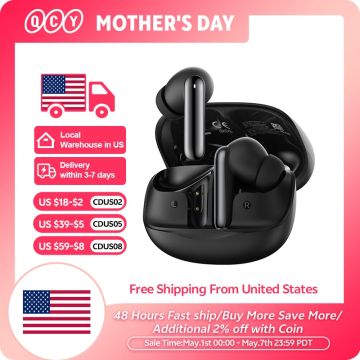 QCY Melobuds N50 ANC Bluetooth 5.4 Wireless Earphones Active Noise Cancellation 6 Mics Clear Call Earbuds Multipoint Connection