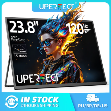 UPERFECT 23.8" 120Hz Portable Monitor 1080P 125%sRGB w/180° Adjustable Stand USB-C HDMI Computer Display for PS5/4 Desktop Mac
