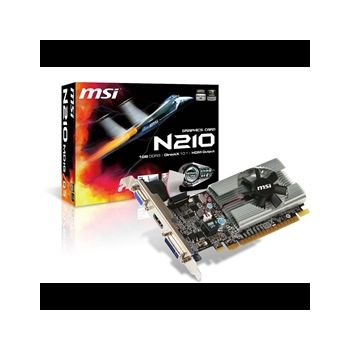 MSI Video Card G2101D3 N210-MD1G/D3 GeForce 210 1GB DDR3 64Bit PCI Express 2.0 DVI HDMI VGA Windows 7 Retail