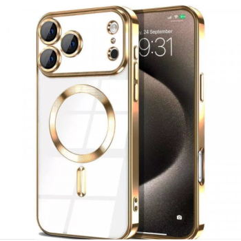 Magnetic Ring Case with Camera Protection for Apple iPhone 17 Pro Max (Gold)