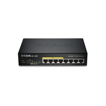 D-Link Switch DGS-1008P 8-Port Gigabit Unmanaged Desktop with 4 -PoE Ports Retail