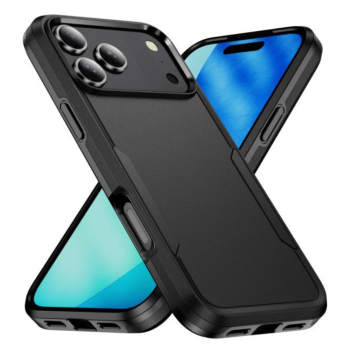 Shockproof Armor Phone Case for Apple iPhone 17 Pro Max (Black)