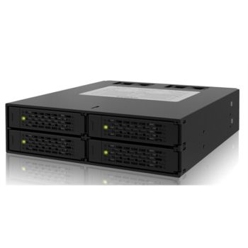 ICY DOCK Storage MB994SP-4S 4 in 1 SAS/SATA Hot Swap Backplane RAID Cage Black Retail