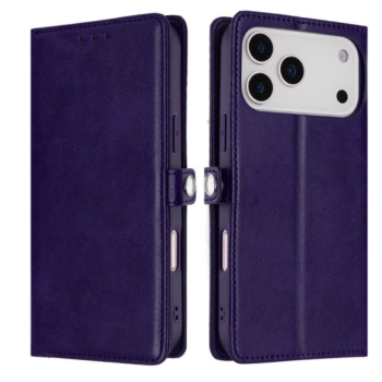 Card Holder Slot & Foldable Front Cover – Elegant Protection for Apple iPhone 17 Pro Max (Purple)