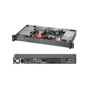 Supermicro Case CSE-504-203B Mini 1U 9.8inch 200W 80PLUS 1x3.5inch Black Retail