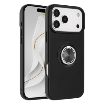 Phone Case with Glossy Finish – Superior Protection & Built-In Ring for Apple iPhone 17 Pro Max (Black)