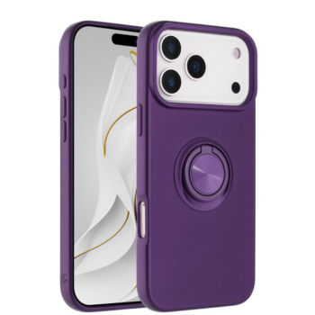 Phone Case with Glossy Finish – Superior Protection & Built-In Ring for Apple iPhone 17 Pro Max (Purple)