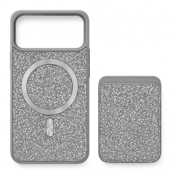 Phone Case with Magsafe Wallet for Apple iPhone 17 Pro Max (Silver)