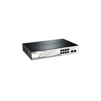 D-Link Network DGS-1210-10 Web Smart 8-Port Gigabit Switch with 2 SFP Slots Retail