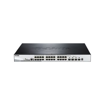 D-Link Network DGS-1510-28XMP 24Port SmartPro Gigabit PoE Switch with 4x10GbE SFP+ Brown Box