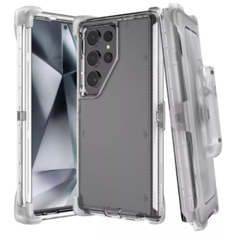 Case with Clip for Samsung Galaxy S25 Ultra 5G (Clear)