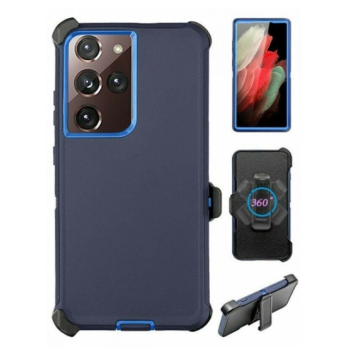 Case with Clip for Samsung Galaxy S25 5G (Navy Blue / Blue)