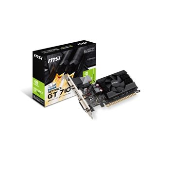 MSI Video Card G7102D3P GT 710 2GD3 LP GT710 2G DDR3 OC 64B DL-DVID/HDMI/D-Sub Low Profile Retail