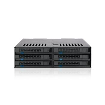 ICY DOCK Removable Storage Derive MB326SP-B 6x2.5 inch SATA SAS HDD/SSD Mobile Rack Cage in 1x5.25 inch Bay Retail