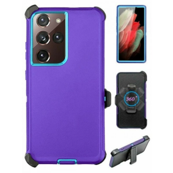 Case with Clip for Samsung Galaxy S25 5G (Purple Blue)