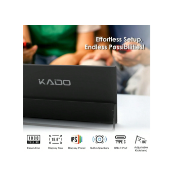 Kado Portable Monitor 15.6-Inch FHD 1080p