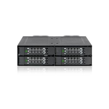 ICY Dock Removable Storage MB699VP-B Full Metal 4 Bay 2.5" NVMe U.2 SSD Mobile Rack For External 5.25" Bay Retail