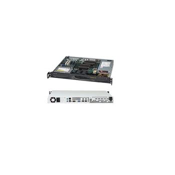 Supermicro Case CSE-512F-350B1 1U 350W 2x3.5 inch fixed drive bay SAS/SATA Black Brown Box