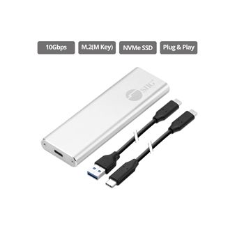 SIIG Removable Storage Device JU-SA0W11-S1 USB3.1 Gen2 Type-C to M.2 PCIe SSD MVMe Enclosure Brown Box