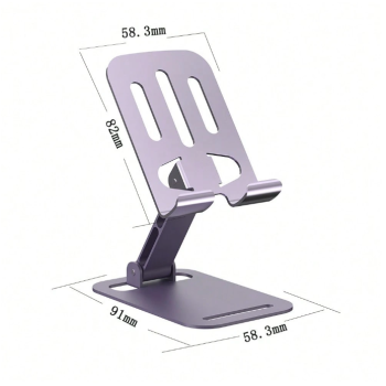 360° Rotating Aluminum Phone Stand With Dual-Axis Folding Compatible With IPhone