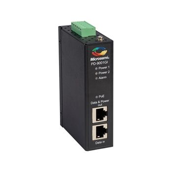 Microchip Network PD-9001GI/DC Industrial 1Port 30W PoE Midspan dual DC input Retail