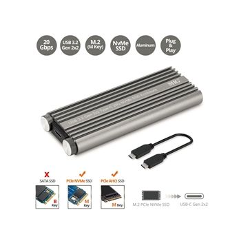 SIIG Removable Storage Devices JU-SA0X11-S1 USB3.2 Gen 2x2 Type-C 20Gbps MVMe SSD Enclosure Brown Box