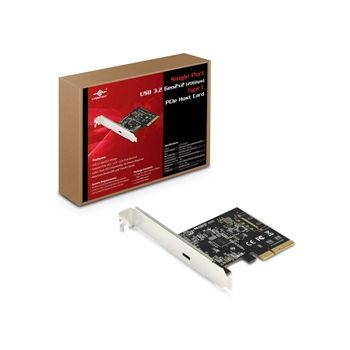 Vantec Controller Card UGT-PCE320C Single Port USB3.2 Gen2x2 20Gbps Type C PCIe Host Card Retail