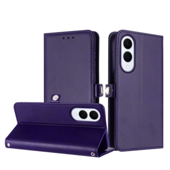 Card Holder Slots and Wrist Strap for Samsung Galaxy S25 Edge (Purple)